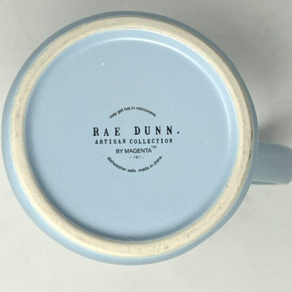 🎄NWT Rae Dunn “Present Wrapping Fuel” Pitcher Light Blue LL 2022 Christmas Xmas - Picture 5 of 6